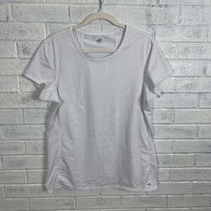 ALO Cool Fit Short Sleeve T-Shirt Womens Size XL White Breathable Stretch Gym